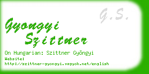 gyongyi szittner business card