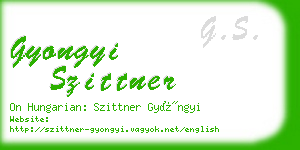 gyongyi szittner business card